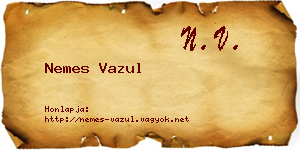 Nemes Vazul névjegykártya